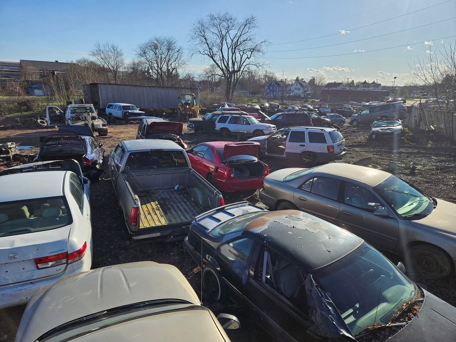 A junk yard full of old junk cars at Ohio Junk Cars